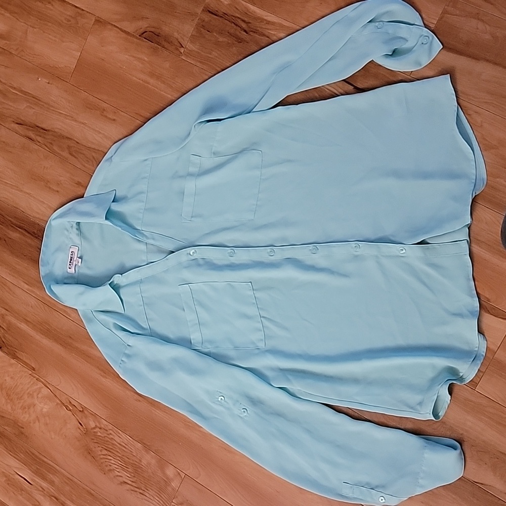 Women's express sheer long sleeve shirt